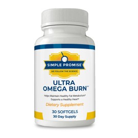 Simple Promise Ultra Omega Burn - Omega-7 Supplement with Pure Palmitoleic Acid - Fish Oil for Metabolism, Weight Support & Cardiovascular Health - Healthy Heart Support for Men & Women | 30 Softgels