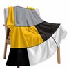 Flannel Throw Blanket Abstract Geometric Patchwork Art,Lightweight Soft Warm Fleece