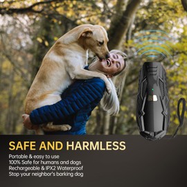 Anti Barking Device Ultrasonic, Small & Portable Stop Dog Barking Device, Handheld No Bark Dog Barking Control Device with Widely Control Range, Bark Stopper for Puppy Small Large Dog Outdoor Indoor