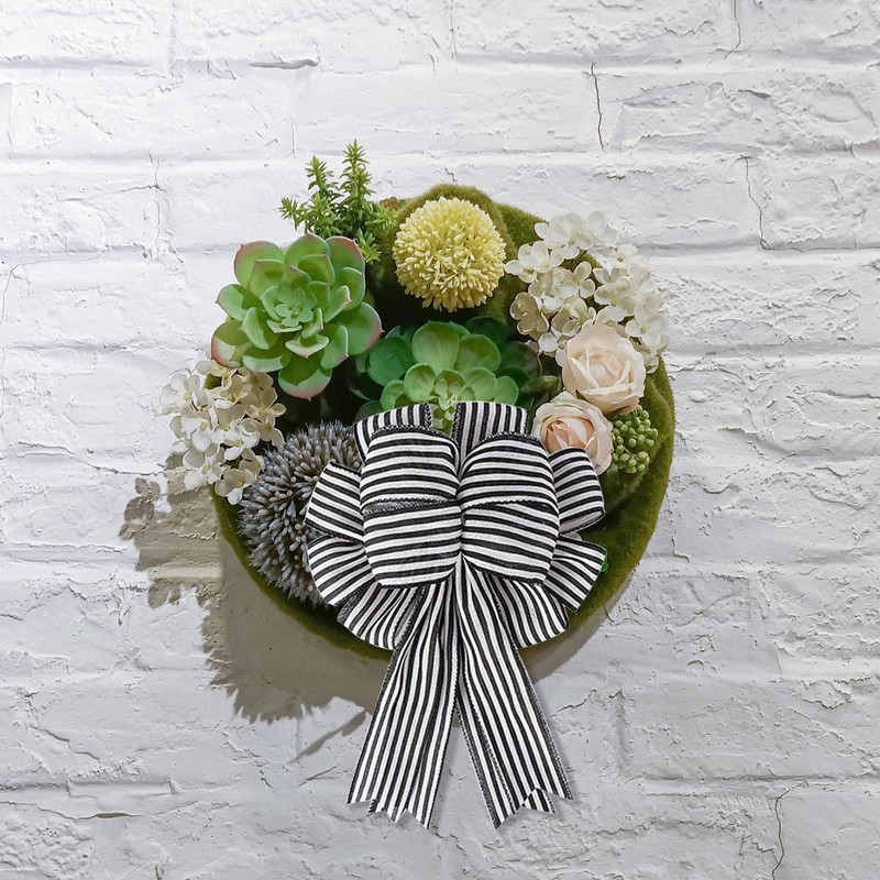 Large Black White Stripe Gift Bows Burlap Wreaths Bows Christmas