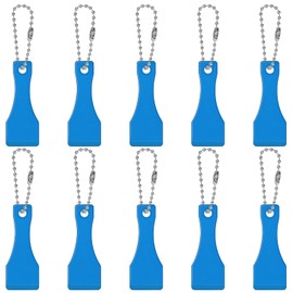 10 Pcs Lottery Ticket Scratcher Tool Plastic Scraper Tool Keychain Lotto Scratcher Keyring Scoop Shape Lotto Scratcher Keyring Scraper for Label Sticker Remover Tool Blue