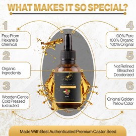 100ml Organic Castor Oil – Pure Cold-Pressed Oil for Hair Growth, Skin Hydration, Eyebrows and Eyelash Strengthening | Multi-Purpose Beauty Oil Asutralia
