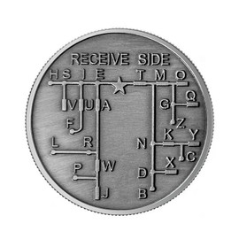 LWQLZY Morse Code Coin Explore The Learn in Entertainment of Encryption Language and Games Pocket Token Chips (Antique Silver)