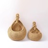 AIMALL Boho Jute Hanging Basket,Hanging Wall Organizer Vegetable Fruit Basket