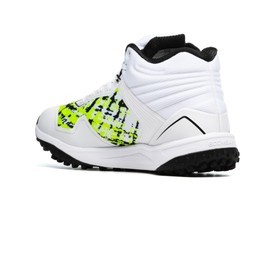 Boombah Viper Men's Neon Turf Mid White/Black/Twitch - Size 11