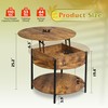WLIVE 27" Round Lift Top Coffee Table with Storage Shelf