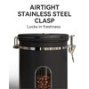 Veken 38oz Large Coffee Canister with Window, Airtight Stainless Steel,