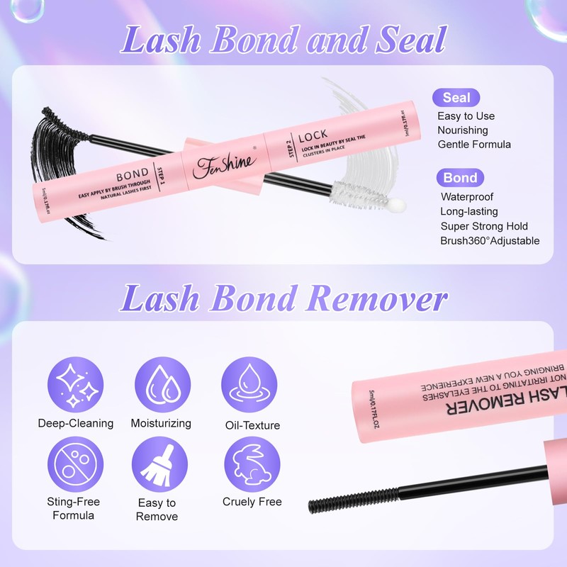 Fenshine Cluster Lashes Individual Lashes Kit 3D WISPY LASH KIT