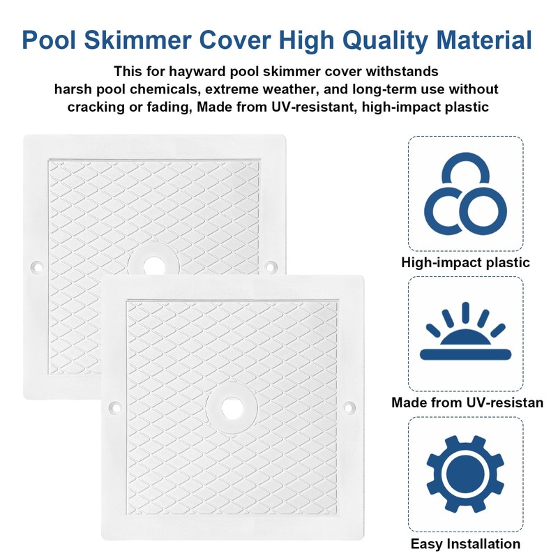 SPX1082E Pool Skimmer Cover 10 Inch - Heavy Duty Plastic