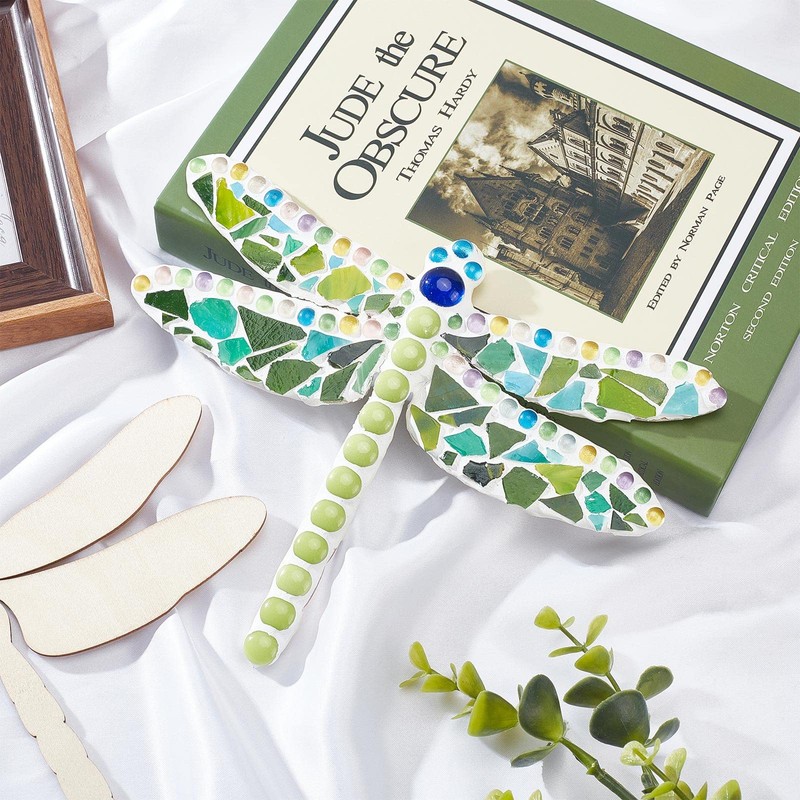 WEBEEDY Make 2 Dragonfly Glass Mosaic Kit - Creativity DIY