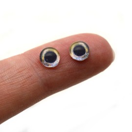 Coho Salmon Glass Eyes Realistic Fish Coral Colored 6mm to 78mm Jewelry Making Art Fish Animal Mache Taxidermy Sculpture Flatback (30mm)