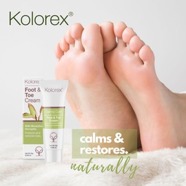 Kolorex® Foot & Toe Care Cream (25g), Remedy for Athlete's Foot, Natural ingredients, Effectively rebalance yeast, Hygienic best