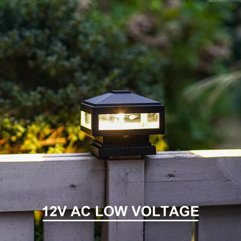 GOODSMANN Landscape Lighting 2PK 12V AC LED Low Voltage Post