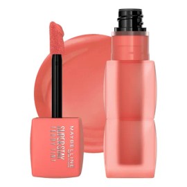 Maybelline Tinta para labios Super Stay Teddy Tint Tono Baby Tee, 4.2ml - Tinta multiusos de larga duración, efecto mate difuminado hasta por 12H, textura suave a los labios, sin transferencias