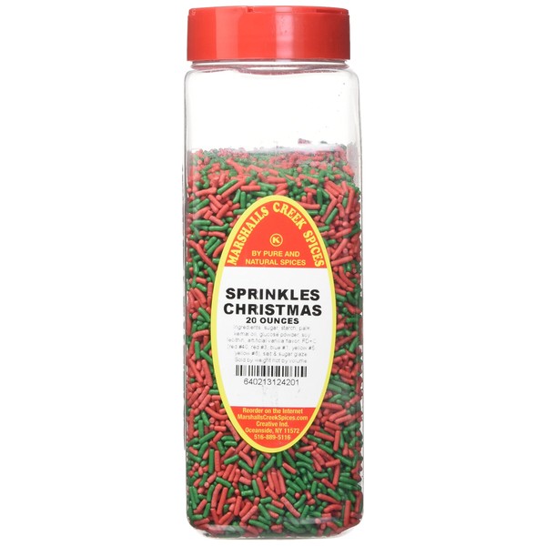 Marshalls Creek Spices Sprinkles Seasoning, Christmas, XL Size, 20 Ounce