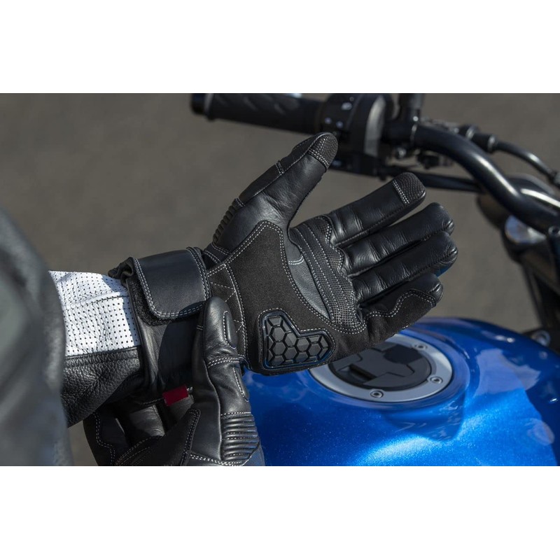 Noru Kabon Leather Gauntlet Motorcycle Glove - Waterproof Touring Glove