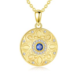 VONALA Gold Evil Eye Necklace 925 Sterling Silver Evil Eye Pendant Necklace Lucky Charm Necklace Ojo Turco Jewelry Gift for Women Men