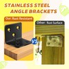 80Pcs Stainless Steel Black Angle Brackets, 1.2”x 1.2” x 1.5”