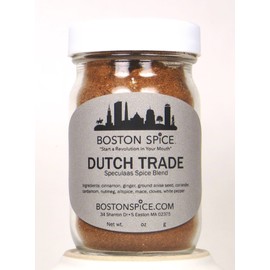 Boston Spice Dutch Trade Speculaas Speculoos Handmade Baking Seasoning Mix Blend Windmill Cookies Cakes Fudge Pancakes Holland Ice Cream Dessert Brownies Protein Shakes Smoothies 2oz/57g 1/2 Cup Jar