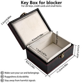 YYTECH Keyless Go Schutz Autoschlüssel Box, Faraday Box, RFID Blocker Autoschlüssel Box Signal Abschirmung Blocking für Autoschlüssel, Telefon, Kreditkarte, Diebstahlschutz, Trackingsschutz