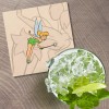 Unbranded Tinker Bell Cartoon 4'' X 4'' Square Wooden Coaster