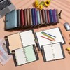 Wonderpool Leather Diary Notebook Ring Binder - Refillable Folder Writing