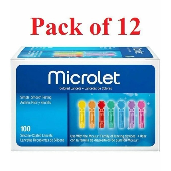 Bayer Microlet Colored Lancets Silicone-Coate