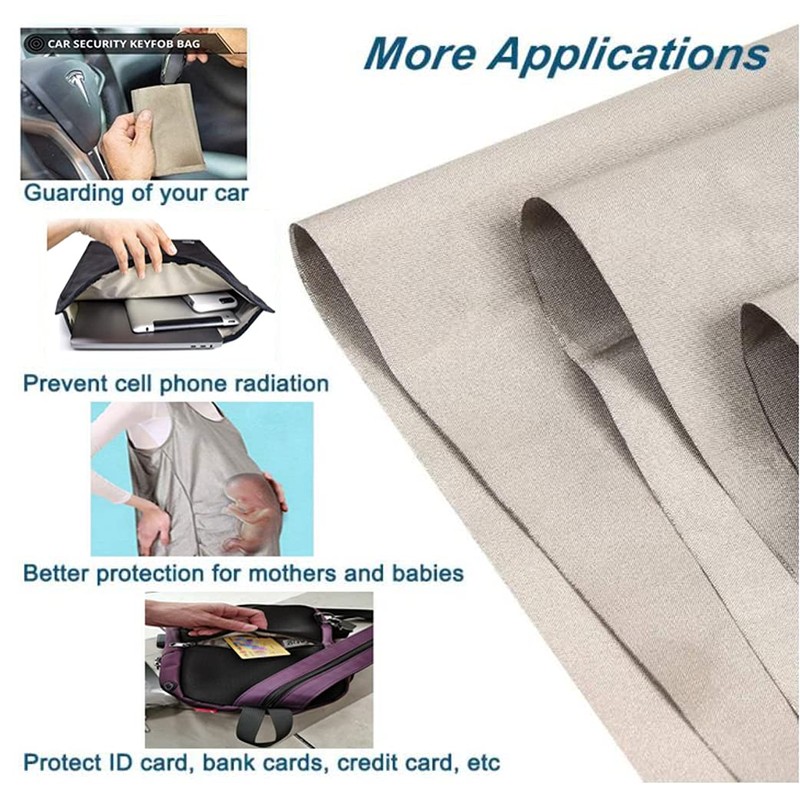 EMF Protection Fabric Roll, Faraday Fabric Nickel Copper Material Certified
