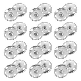 uxcell 25 Sets Sewing Snap Buttons, 19mm Press Buttons Metal Snap Fasteners for Clothes DIY Crafts, Silver