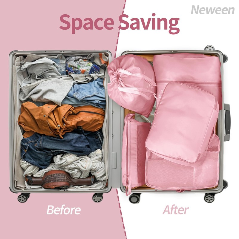 Neween 8 Set Packing Cubes, Travel Storage Bags Multifunctional Clothing