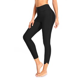 Holipick Swim Pants for Women High Waisted Swimming Leggings Swimsuit Pants UPF 50+ Rash Guard Pants Black