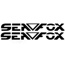 Imagnt Studio Set of 2 Boat Hull Marine Grade Decals fits Sea Fox Boats, Seafox Restoration kit, Stickers. Choose Size and Color (Black, 26 inches)