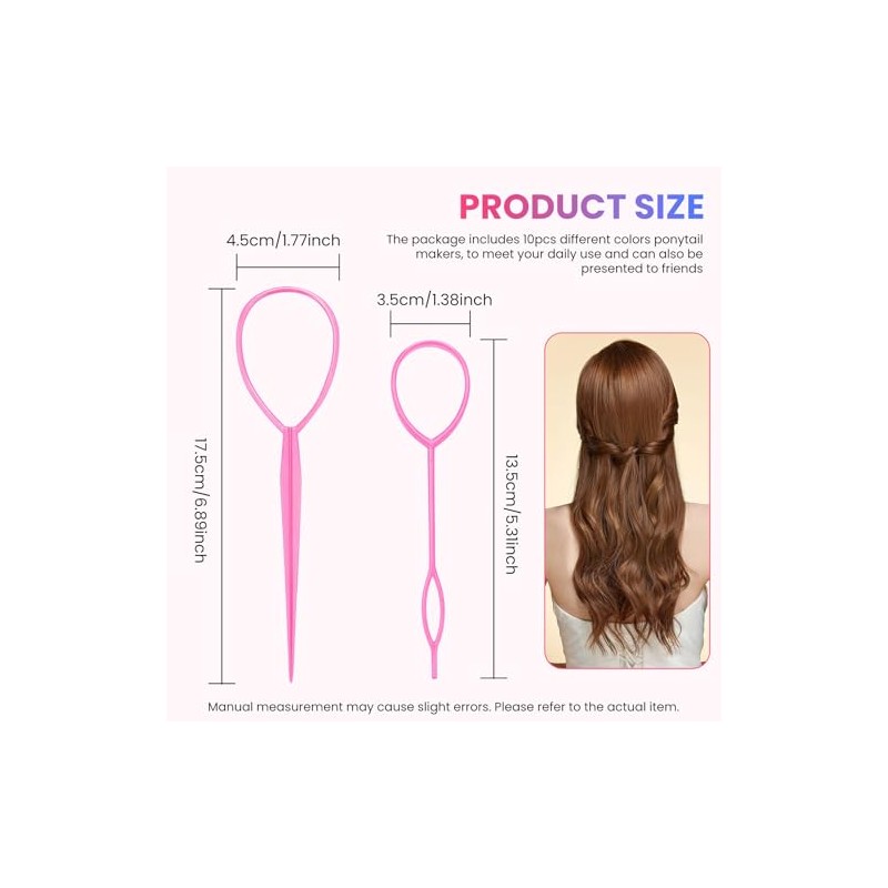 10-piece Hair Tool Set,Topsy Tail Hair Tool, Hair Pull Through