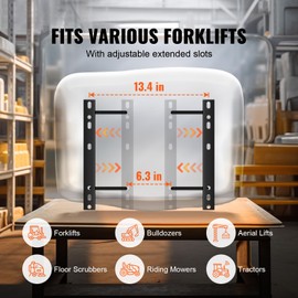 Happybuy Universal Tractor Seat, Lawn Mower Seat with Micro Switch & Drainage Holes, 6.3-13.4 inch Extended Slot for Tractor, Loader & Excavator, Black