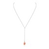 Sunstone Raw Nugget Lariat in Sterling Silver