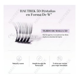 Blister Extensiones De Pestañas Mink 5d W Shape Mink Yy Lash