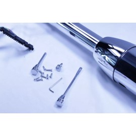 CNCDPT 30" GM Style Universal Floor Shift Steering Column +9 Holes Wheel Adapter Polish