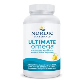 Nordic Naturals Suplemento Ultimate Omega, 1280 Mg de Omega, 120 cápsulas sabor limón