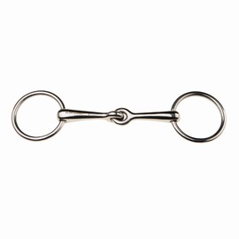 Korsteel Stainless Steel Weymouth Loose Ring Bradoon Snaffle Bit, 4"