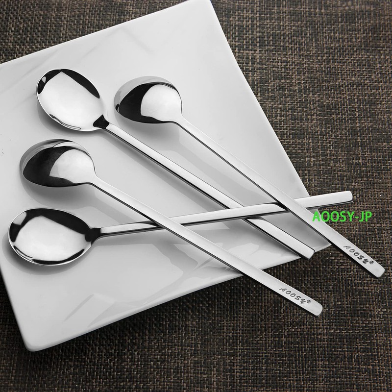 AOOSY Spoons, Set of 4 Korean Spoons, Total Length 8.7