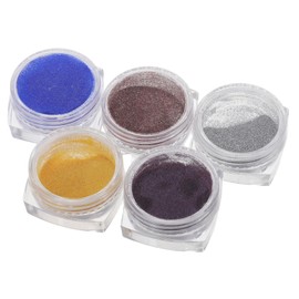 Mikinona Nail Art Reflective Glitter Powder 5 Boxes Diamond Glitter Dust Rhinestone Sparkle Nail Powder