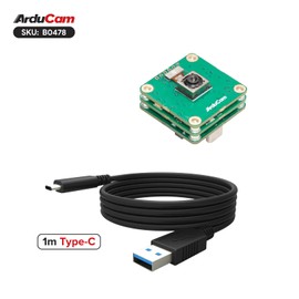 Arducam 48MP High-Resolution USB Camera Module, 120fps High-Speed Camera, IMX586 USB 3.0 Camera with 78°(D) Motorized Focus Lens and Metal Case, Compatible with Windows and Linux OS