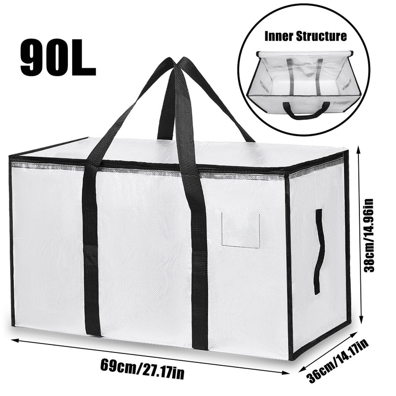 KXF 90L Waterproof Transparent Storage Bag with 1 Drawstring Bag