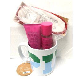 Victoria's Secret PInk Mug Gift Set Fresh And Clean Spray & Lotion &Eye Mask NWT