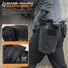 WYNEX Molle Tactical Dump Pouch, Tactical Mag Recovery Dump Pouch with Cord-Adjustable Collar Foldable Roll Up Utility Pouch Drawstring Mesh Bottom Dump Bag for Dynamic Shooting Hunting