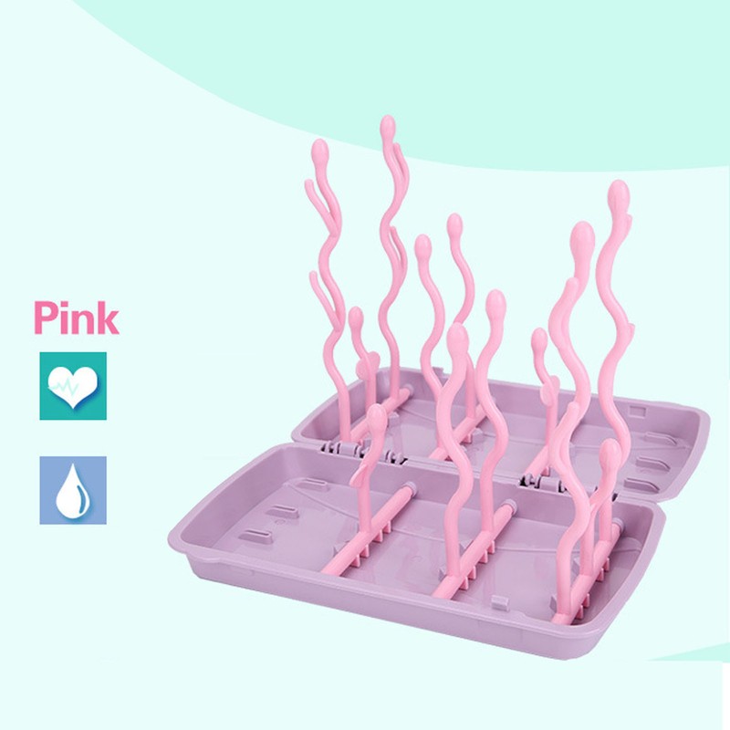 Baby Bottle Drying Rack PP Safe Foldable Portable Baby Bottle