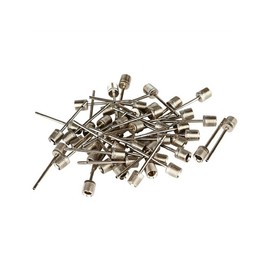 yueton Pack of 50 Ball Inflating Pump Needle Adaptor - Metallic Air Inflation Needles for Sport Football/Basketball/Soccer/Gym