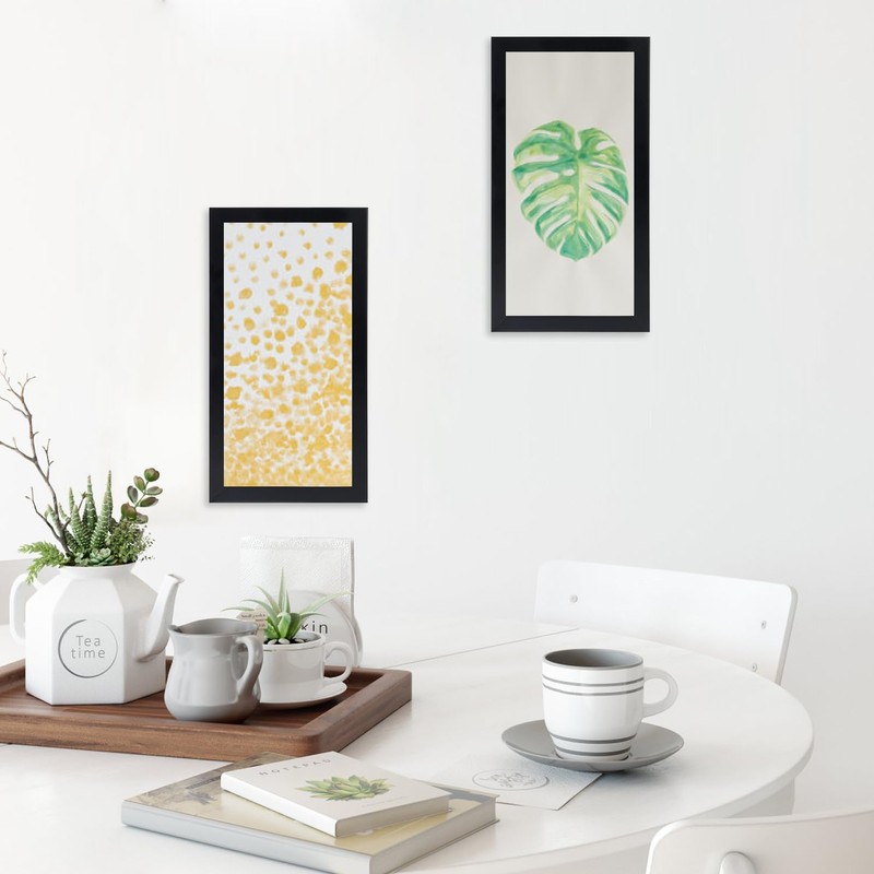 HUKONHEP 5x10 Black Picture Frames, Photos Frame with Plexiglass, Wall