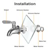 BTSKY 2 Pack Stainless Steel Beverage Dispenser Replacement Spigot Fits