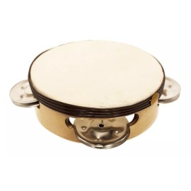 CASTILLO DIDÁCTICO Pandero De Madera #4  Fino, Musical 10cm. De Percusión